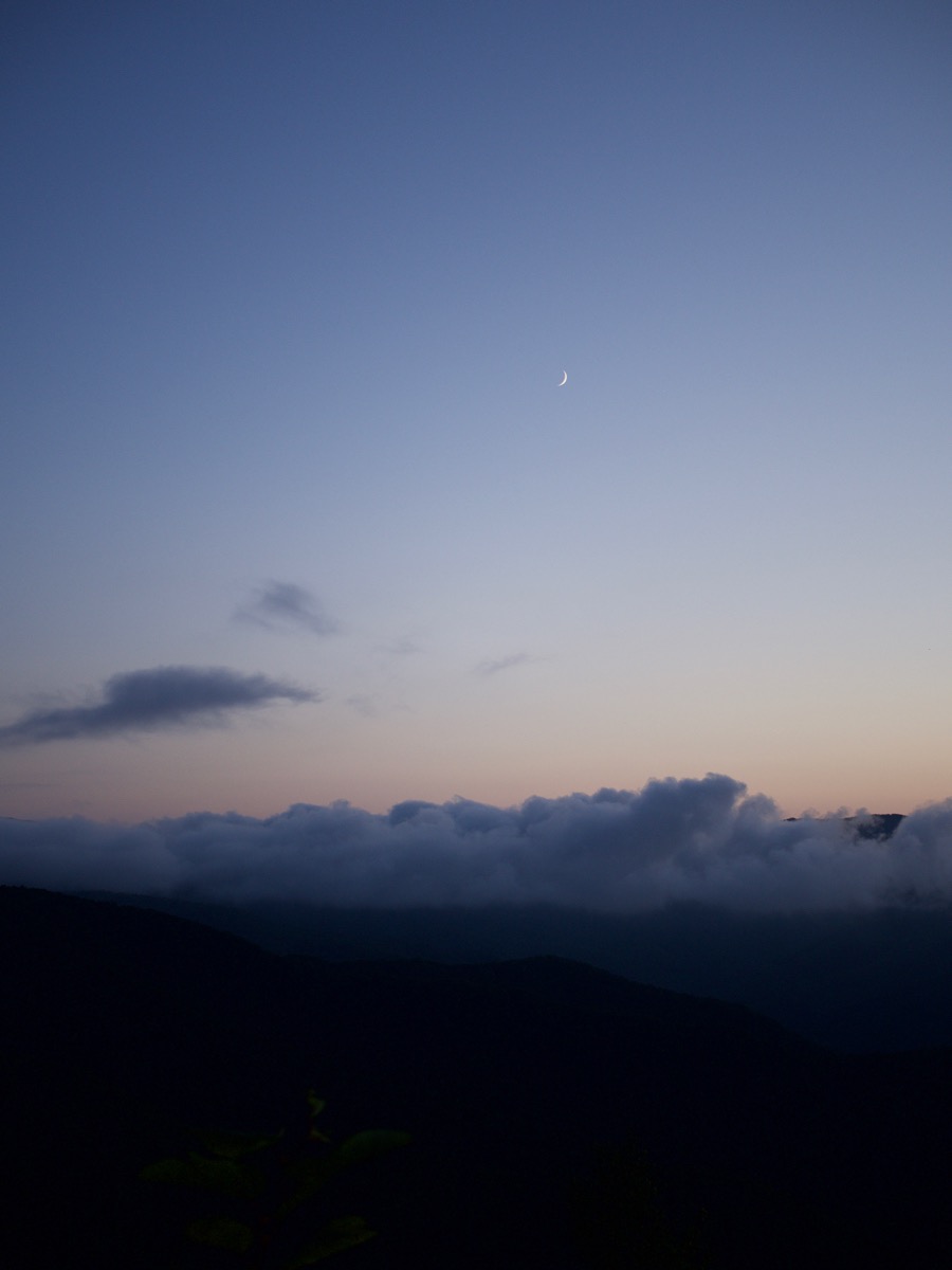 毛無山で小樽の夜空