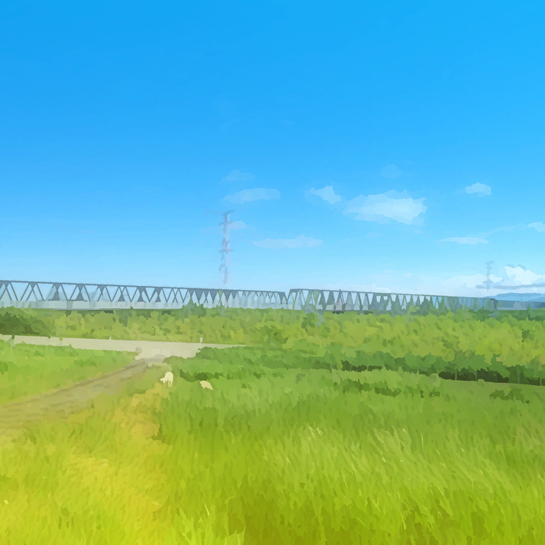 石狩川の河川敷