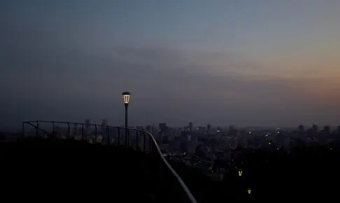 旭山記念公園の晴れた日の出
