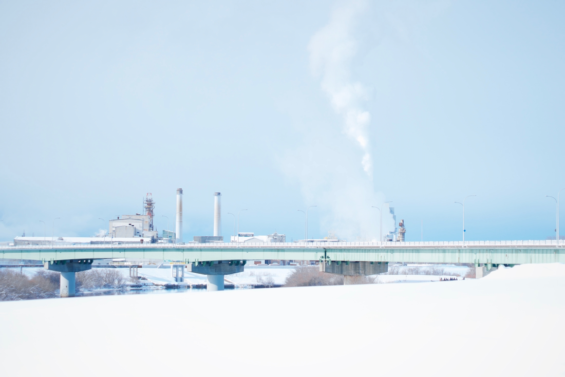 千歳川と王子と新江別橋