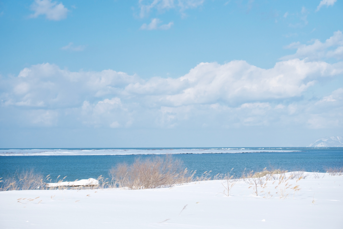 石狩川の先端河口付近