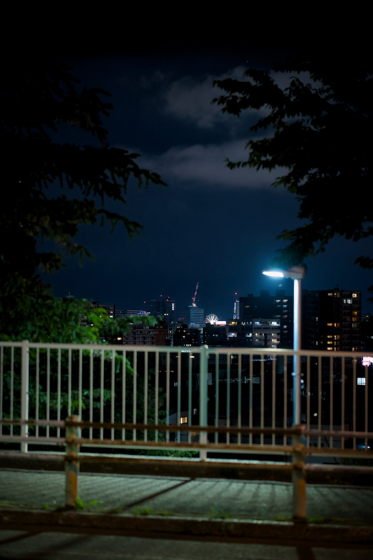 藻岩山麓通りからの夜景