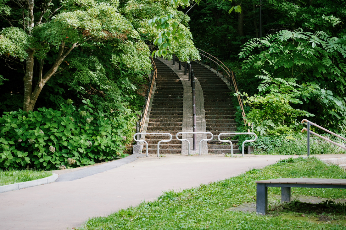 月寒公園の階段